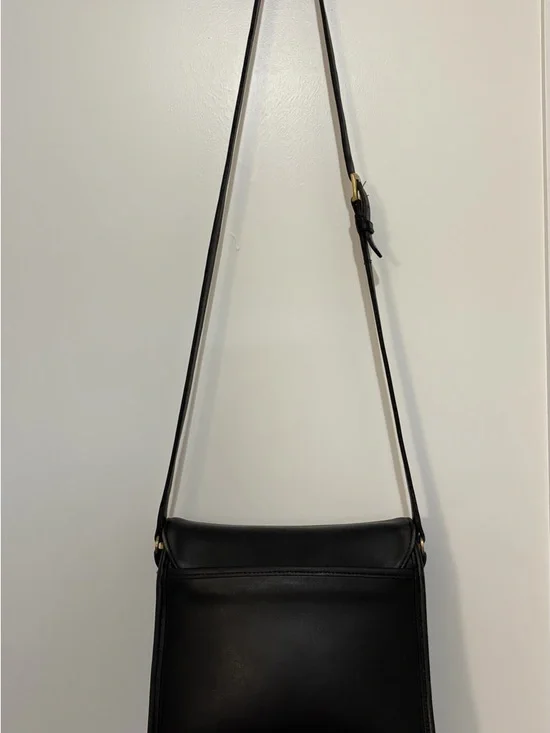 Rare Vintage Coach Tribeca Flap Bag (#9092) Black Leather & Magnetic Closure - Picture 11 of 12